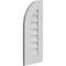 Ekena Millwork Quarter Round Top Left Surface Mount PVC Gable Vent w/ 3-1/2"W x 1"P Standard Frame, 12"W x 28"H GVPQL12X2801SN - alternate 5